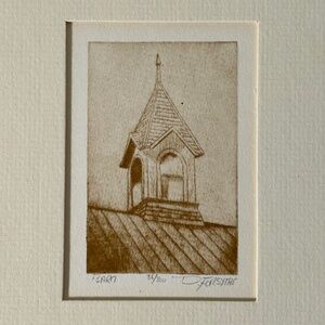 Limited Edition Matted Lithograph Print "Barn" 36/300 By Doug Forsythe